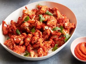 moroccan harrisa roast cauliflower