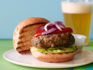 vegan lentil burger