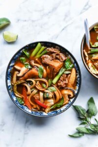 Asian red curry soup
